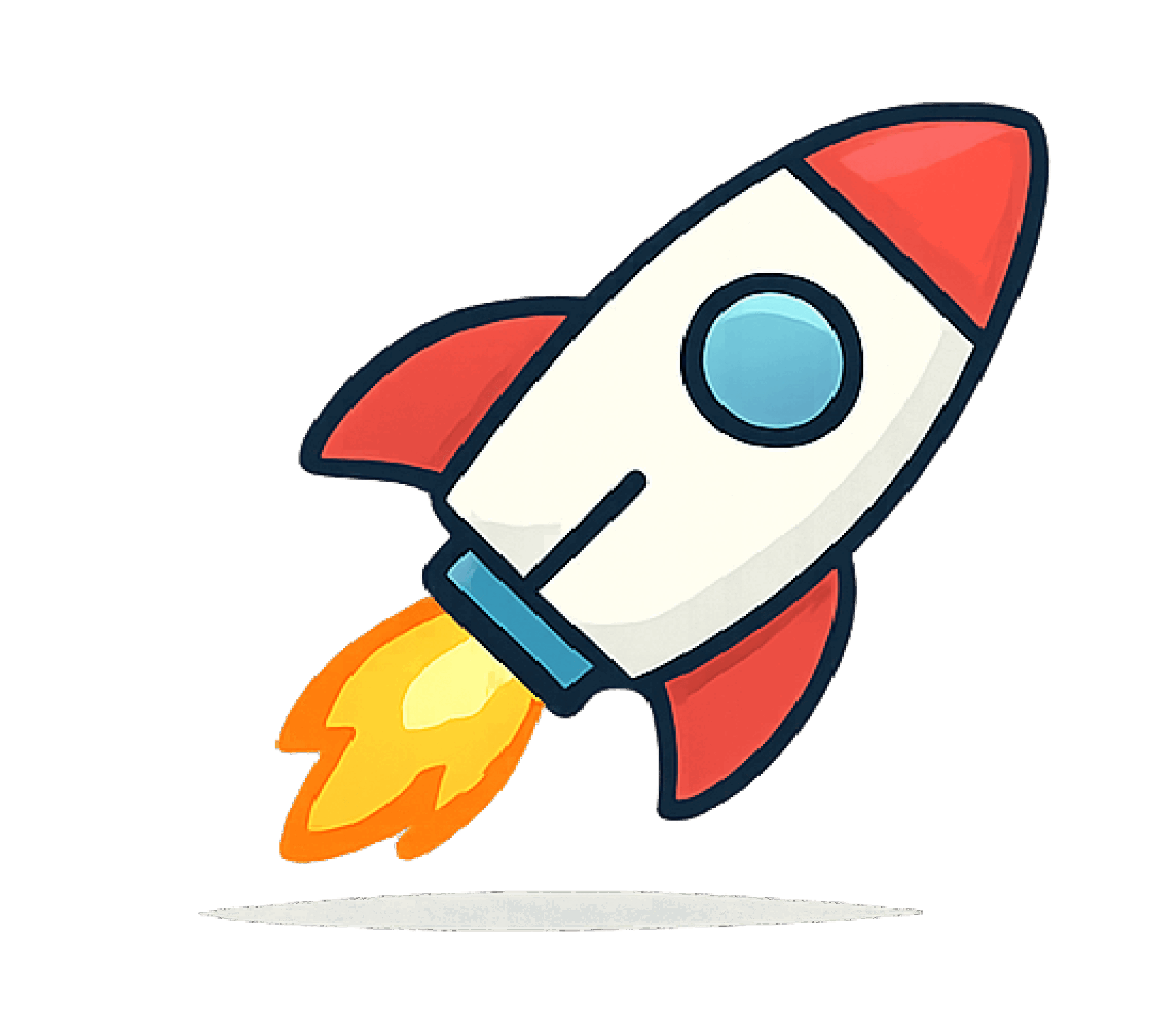 dibujo de cohete espacial despegando